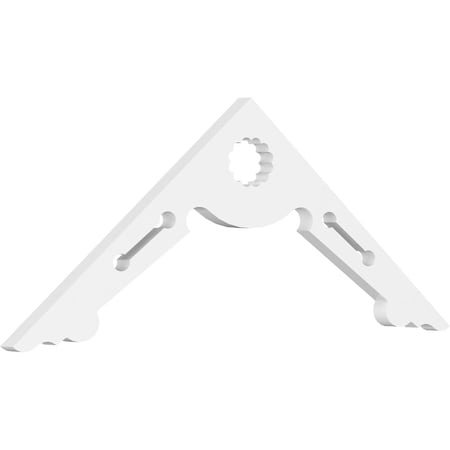 Ekena Millwork Pitch Cena Architectural Grade PVC Gable Pediment, 36"W x 13 1/2"H x 1"P (9/12) GPP036X014X100CEN